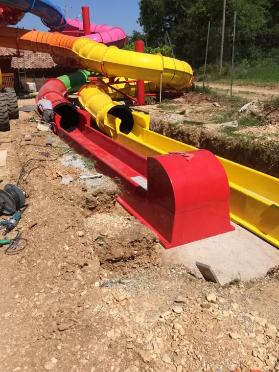 Travaux de Génie Civile pour installation d'un toboggan