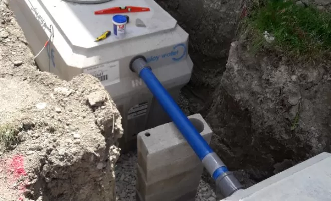 Installation d'un récupérateur d'eau pluviale à Crest (26)